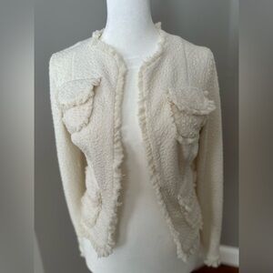 Eva Varro Textured White Blazer